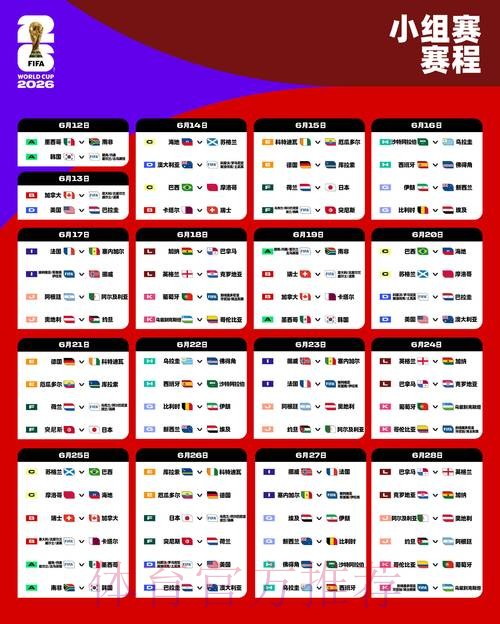 2026世界杯每日赛程最新高清直播怎么查